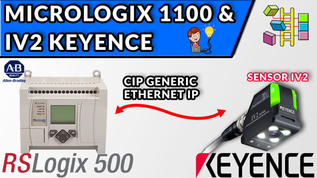 Comunicar PLC Micrologix 1100 con Sensor de Visión IV2 Keyence