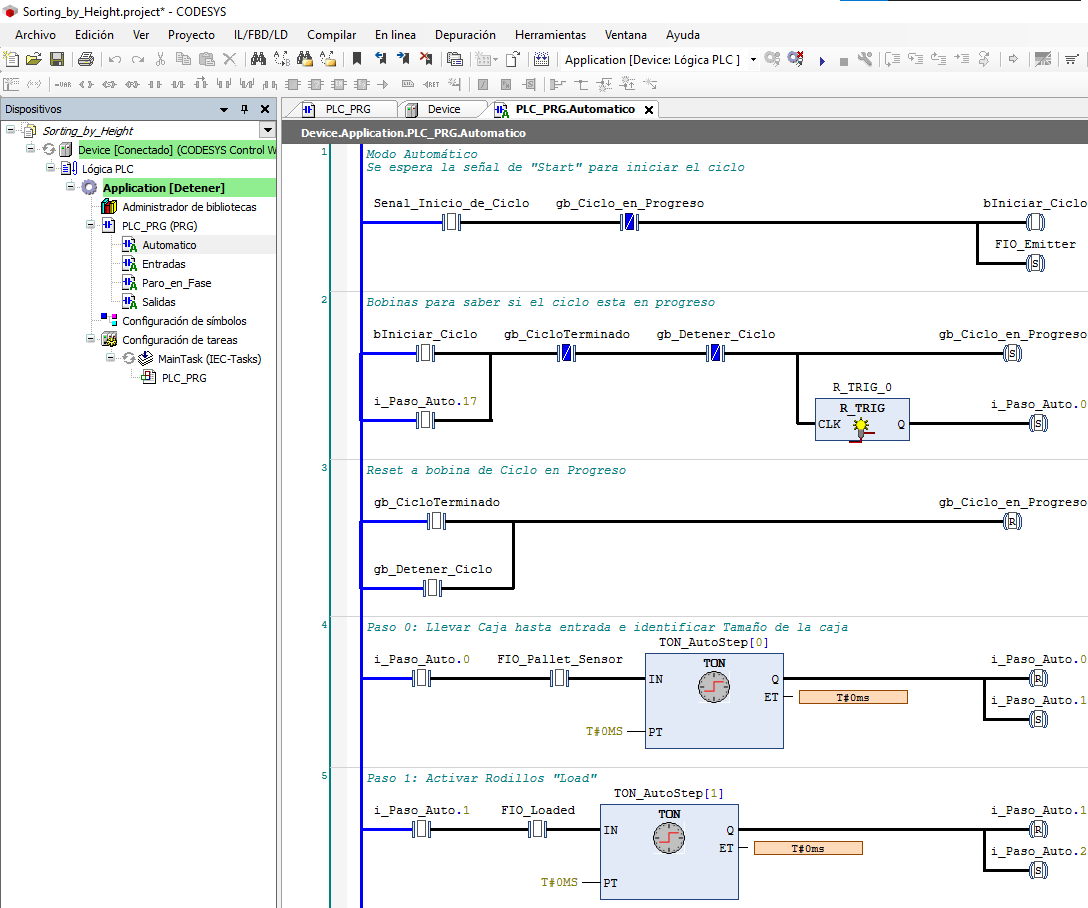 Factory I/O “Sorting by Height” & CODESYS via OPC UA - Imagen 3
